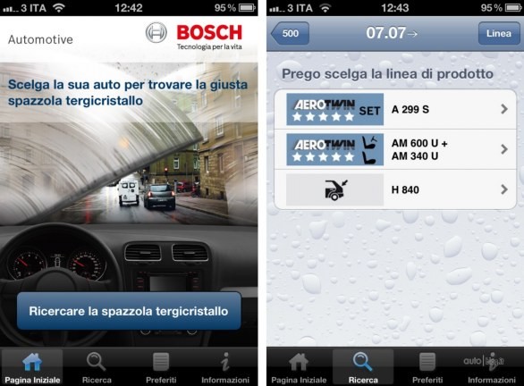 Tergicristalli bosch golf 6