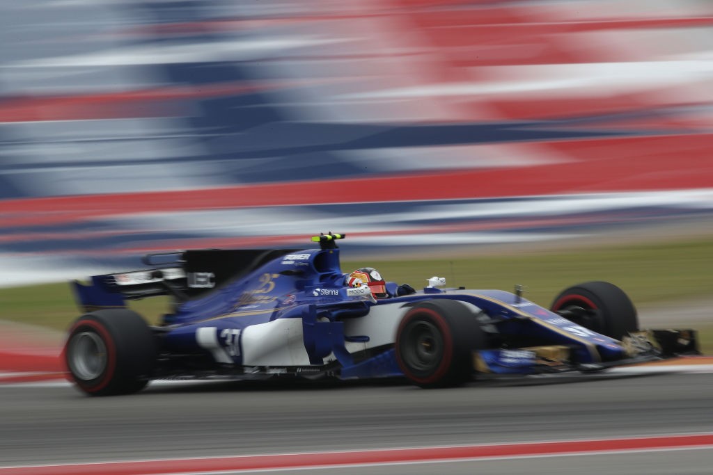 AUSTIN, TX - OCTOBER 20: Charles Leclerc of Monaco driving the (37) Sauber F1 Team Sauber C36 Ferrari on track during practice for the United States Formula One Grand Prix at Circuit of The Americas on October 20, 2017 in Austin, Texas. (Photo by Clive Mason/Getty Images)