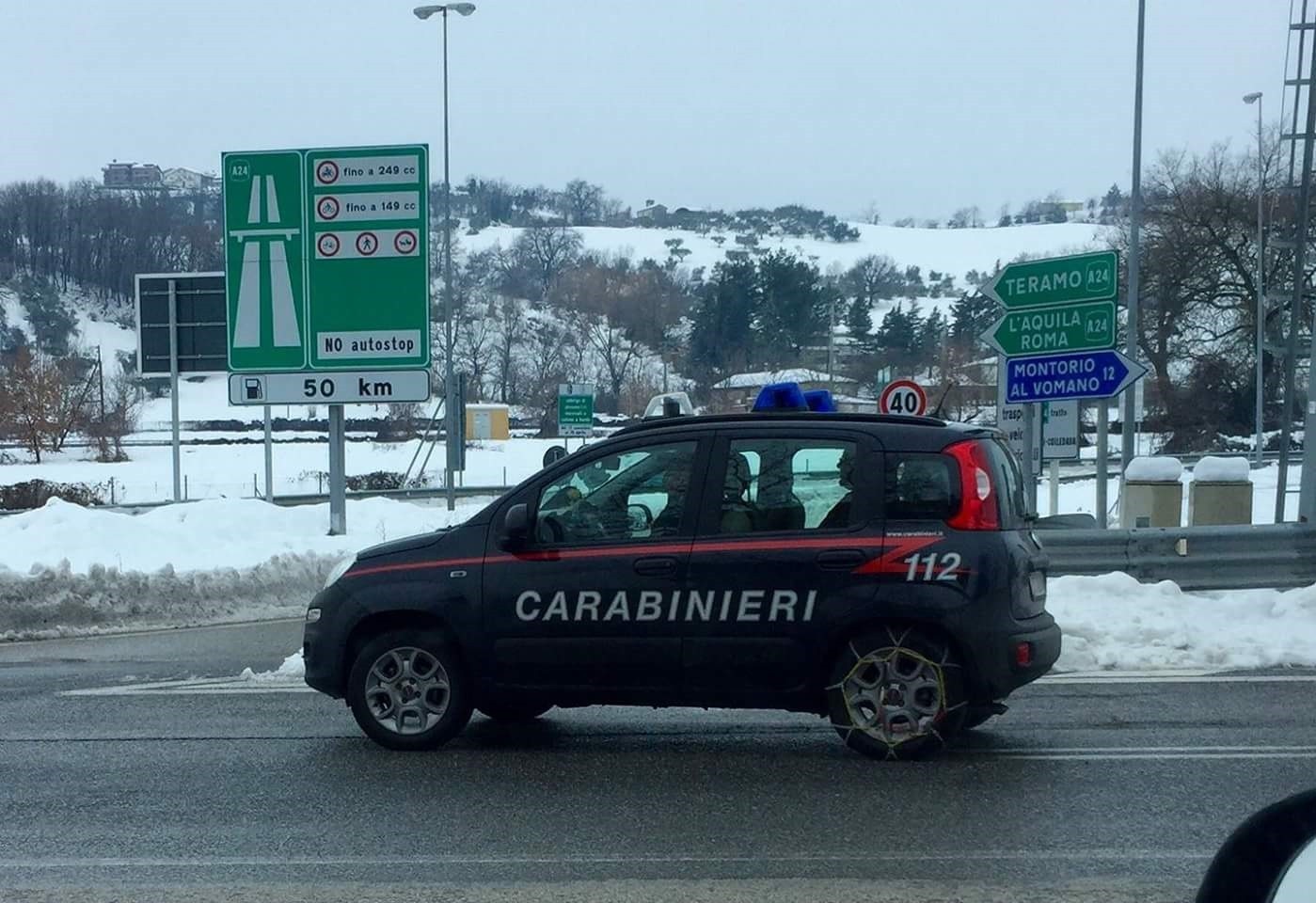 Fiat Panda Carabinieri Catene da neve
