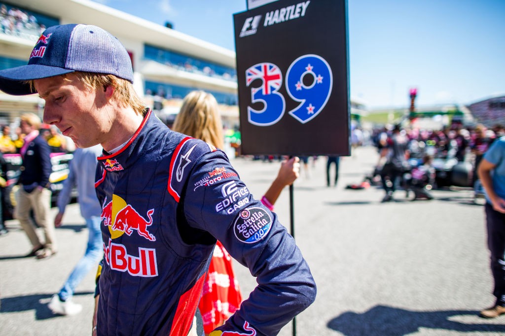 AUSTIN, TX - OCTOBER 22: Brendon Hartley of Scuderia Toro Rosso and New Zealand during the United States Formula One Grand Prix at Circuit of The Americas on October 22, 2017 in Austin, Texas. (Photo by Peter Fox/Getty Images)