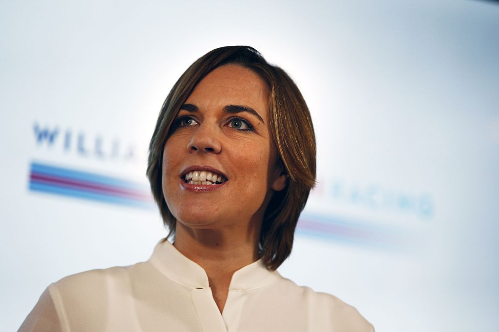 Deputy Team Principal Claire Williams speaks during the announcement by Williams Martini Racing of their driver line up for the 2017 FIA Formula One World Championship at the team headquarters in Grove, west of London on November 3, 2016. Canadian teenager Lance Stroll will replace veteran Felipe Massa in Williams's driver line-up for the 2017 season, the British team announced on Thursday. Stroll, who turned 18 last week, will line up alongside Finnish driver Valtteri Bottas, who will be entering his fifth successive year with Williams. / AFP / Adrian DENNIS (Photo credit should read ADRIAN DENNIS/AFP/Getty Images)
