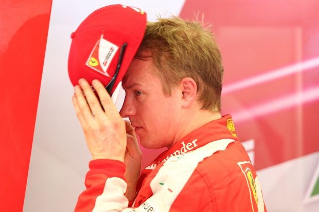 Kimi Raikkonen nella FP1 del GP del Bahrain