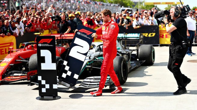 Video: Vettel cambia il cartello del vincitore al GP del Canada 2019