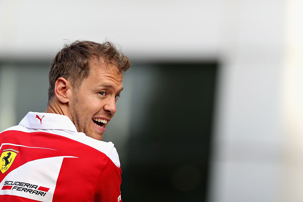 KUALA LUMPUR, MALAYSIA - SEPTEMBER 30: Sebastian Vettel of Germany and Ferrari in the Paddock after practice for the Malaysia Formula One Grand Prix at Sepang Circuit on September 30, 2016 in Kuala Lumpur, Malaysia.  (Photo by Mark Thompson/Getty Images)