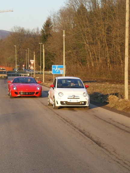 abarth 500 ss Vs Ferrari 599 gtb