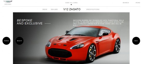 Aston Martin V12 Vantage Zagato: produzione confermata dal sito Web