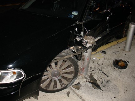 Audi A8 crash