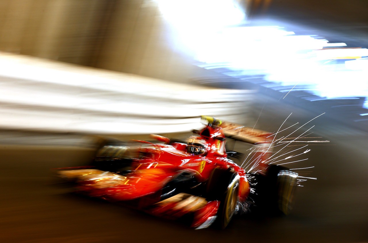 MONTE-CARLO, MONACO - MAY 21: Kimi Raikkonen of Finland and Ferrari drives during practice for the Monaco Formula One Grand Prix at Circuit de Monaco on May 21, 2015 in Monte-Carlo, Monaco. (Photo by Paul Gilham/Getty Images)
