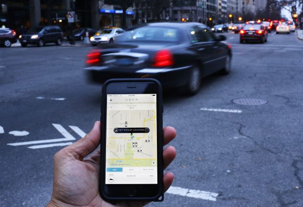 Una schermata dell'app di Uber
