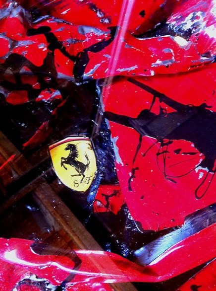 Ferrari: una 360 Modena distrutta trasformata in tavolino