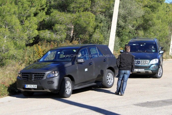 Foto spia nuova Mercedes ML: Porsche Cayenne e BMW X5 le dirette rivali