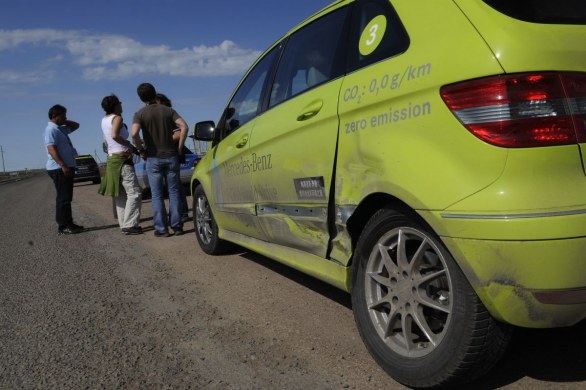 incidente Mercedes Classe B F-Cell