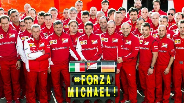 Michael Schumacher: l'affetto della Scuderia Ferrari e del Team Mercedes di F1
