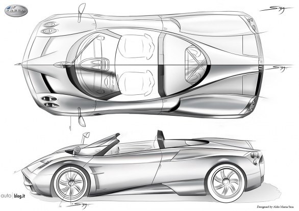 Pagani Huayra Roadster: il render di un nostro lettore