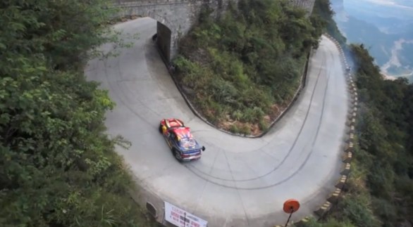 Red Bull Drift Show in Tianmenshan Mountain