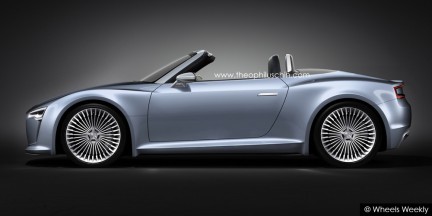 Render Audi E-tron Cabrio, render audi r4 concept cabrio