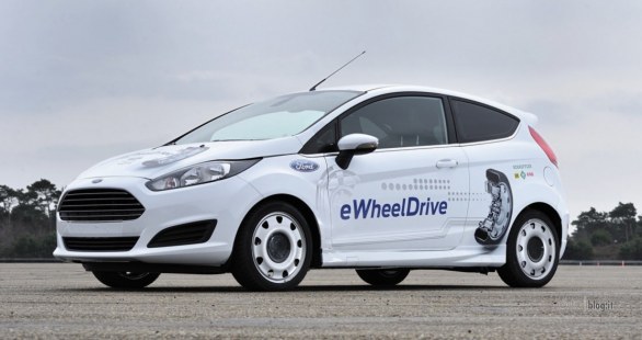 Ford Fiesta Elettrica con motori integrati nelle ruote: la Schaeffler Ford Fiesta eWheelDrive