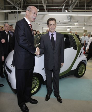 Smart Electric Drive: Sarkozy visita la fabbrica di Hambach