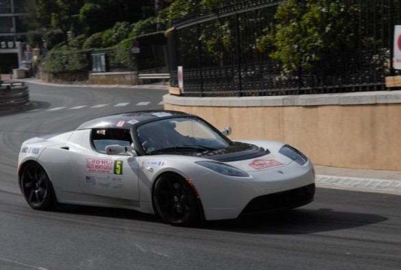 Tesla Roadster Montecarlo Alternative Energy Rally 2010